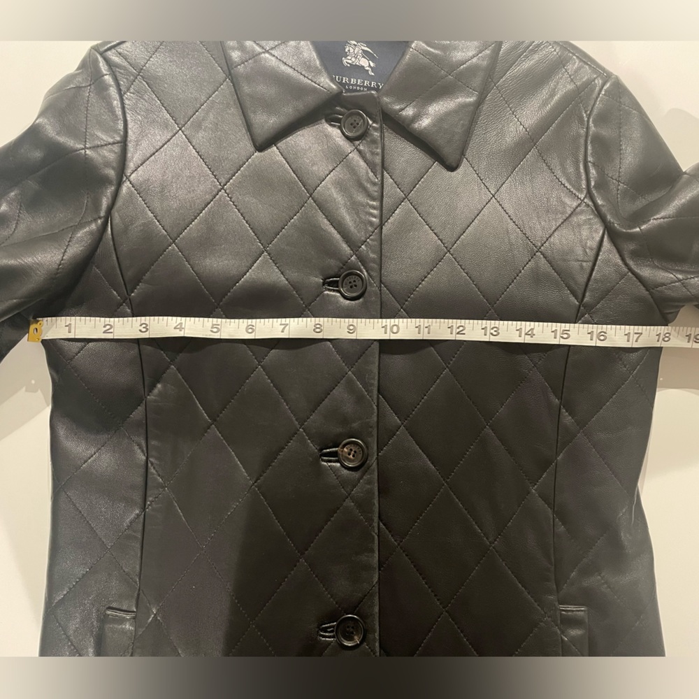 BURBERRY Vintage Quilted Leather Blazer Jacket - Picture 6 of 10